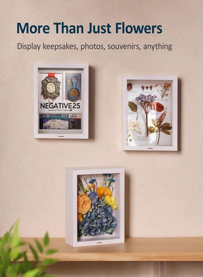 Wisedry 10x8 Inch Flower Shadow Box Frame - 360° Airtight Seal Wedding Shadow Box with Silica Gel Packets, Memory Display Cases for Wedding Bouquet, Pet Memorabilia, Medals - Image 3